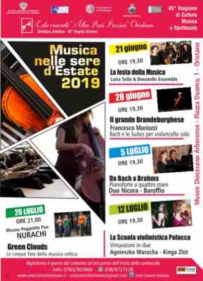 Rassegna musica nelle sere d’estate 2019